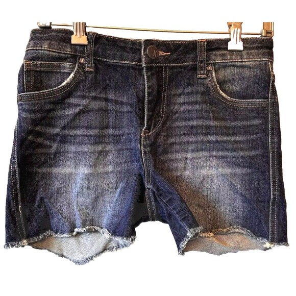KUT from the KLOTH SHORTS Jeans Womens 0 Gidget Fray Denim 4” Inseam - Picture 2 of 16